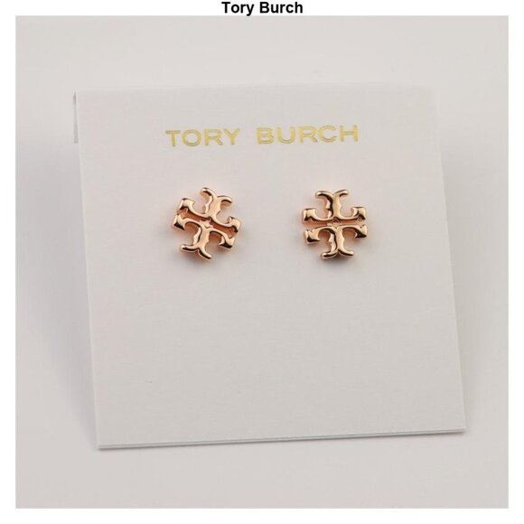 Tory Burch Roxanne Circle Stud Earrings Rolled Brass/Pale  Tory Burch Earrings(Brand New)